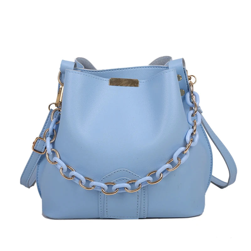 2023 New Fashion Luxury Shoulder Bag Pu Leather Chain Women'S Handbag Ladies Messenger Bags