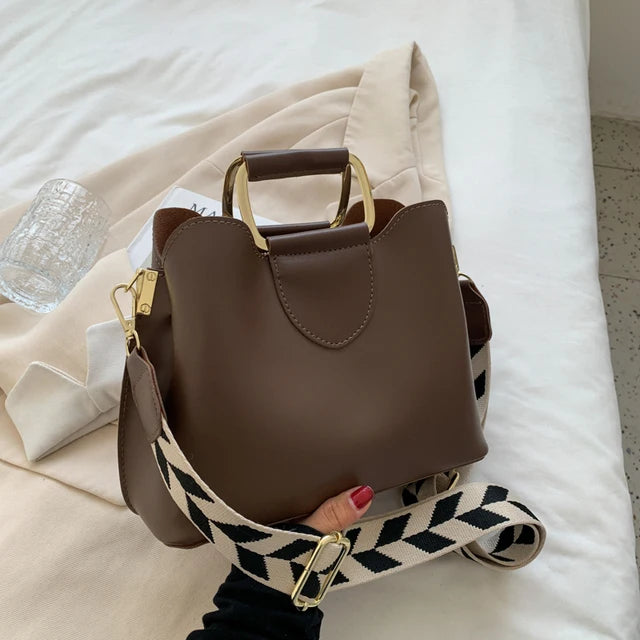 2023 Spring Luxury Women's PU Leather Small Crossbody Bags with Short Handle Shoulder Purses and Handbag Casual Fashion Classic