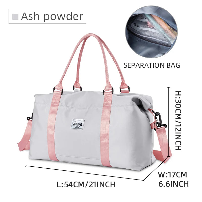 Travel Duffle Bag Weekender Overnight Gym Tote Bag with Dry and Wet Separated Pocket for Women Shoulder Bags Workout Handbag