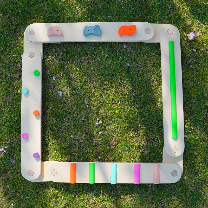 NNEDSZ Wooden Sensory Balance Beam Set for Kids - Indoor and Outdoor Balance Training