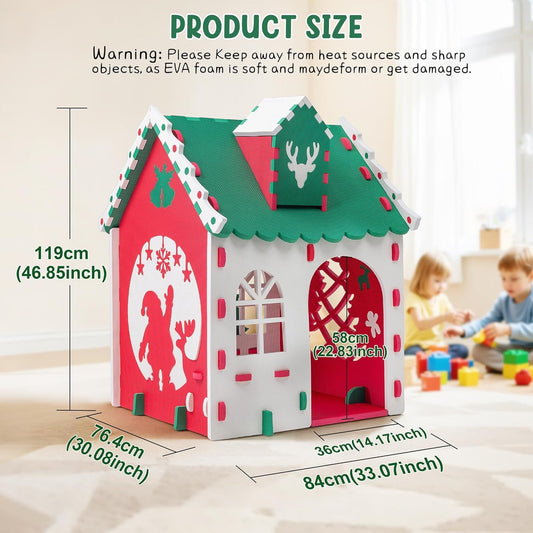 Green EVA Foam Kids Playhouse Foldable Indoor Outdoor