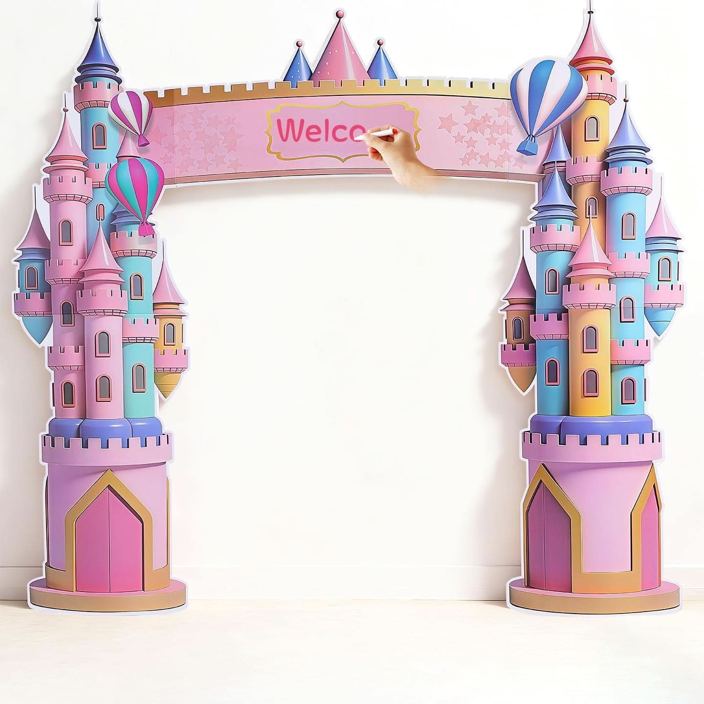 Pink Cardboard Castle Playhouse 7Foot Princess Party