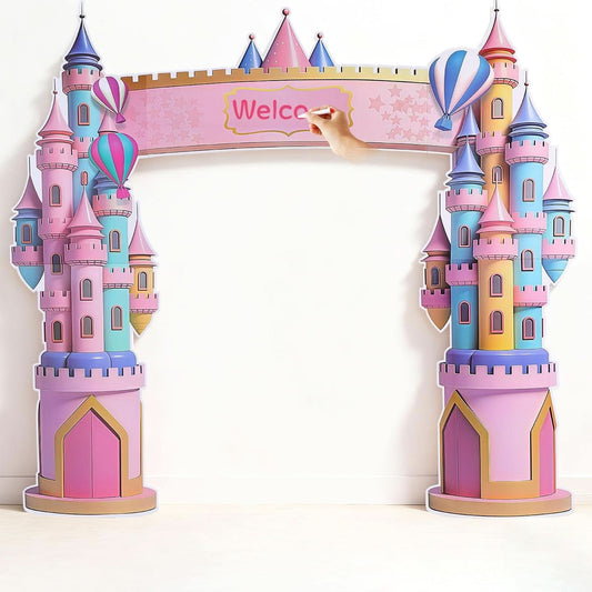 Pink Cardboard Castle Playhouse 7Foot Princess Party