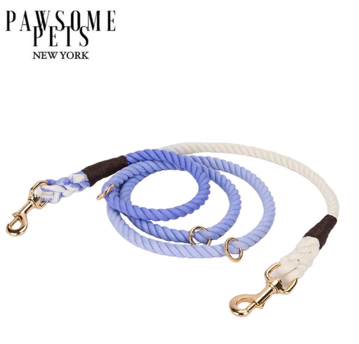 HANDS FREE DOG ROPE LEASH - OMBRE LIGHT PURPLE