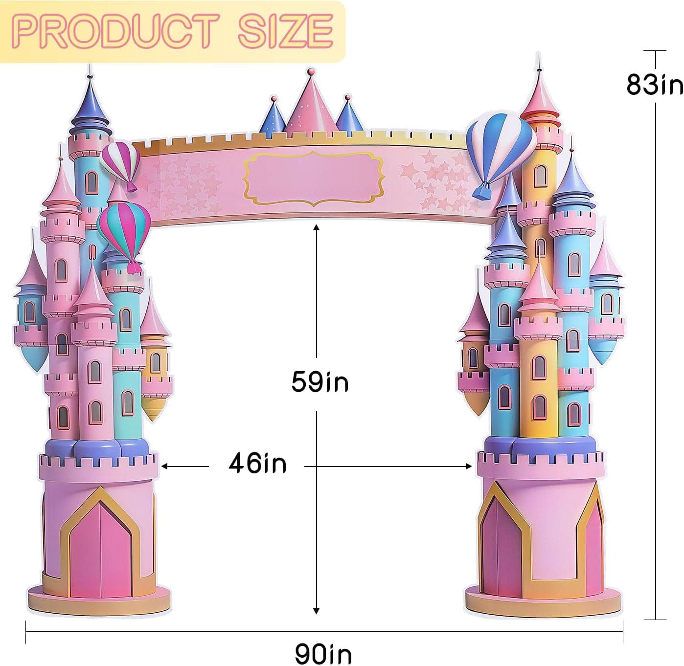Pink Cardboard Castle Playhouse 7Foot Princess Party
