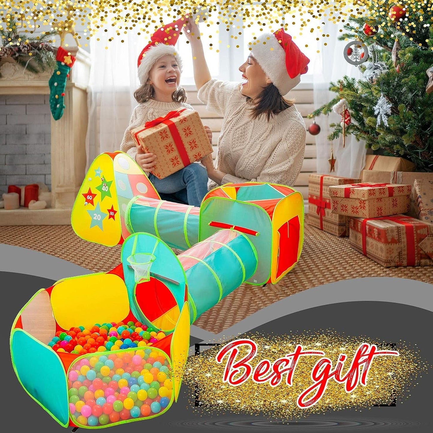 Kids Play Tent Five Piece Set IndoorsOutdoors BallPit