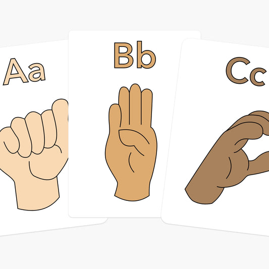 ASL Alphabet Flashcards | Sign Language ABC Cards for Toddlers & Preschoolers
