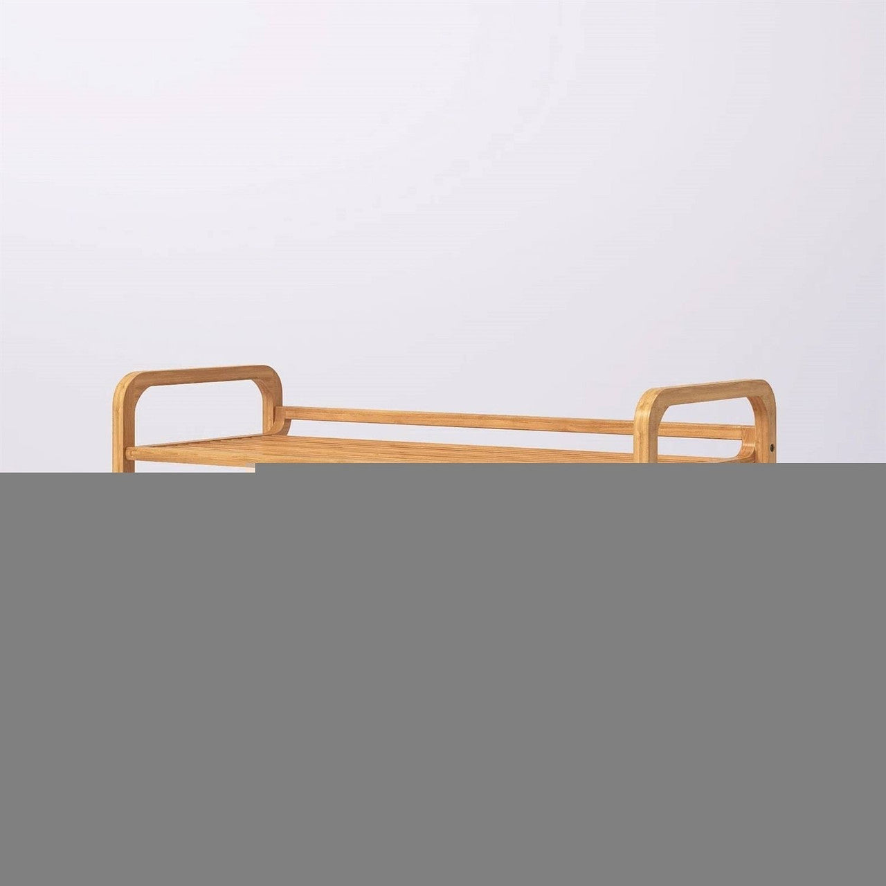Bamboo Modern 2-Shelf Stackable Shoe Rack - Holds up to 8 Pair of Shoes