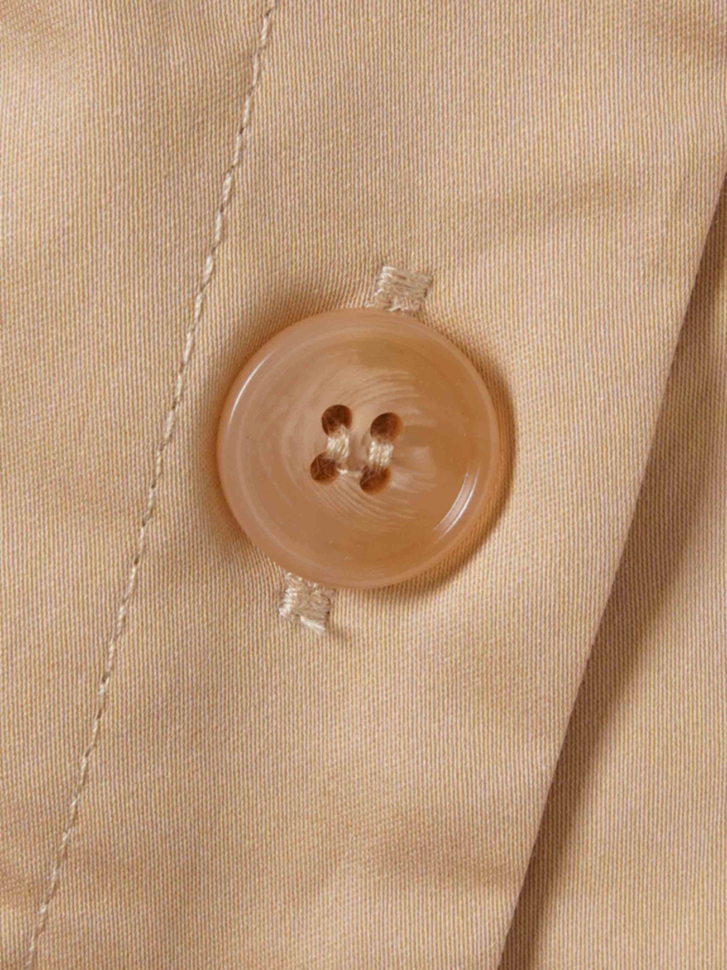 Button Down Belted Jumper-Sand