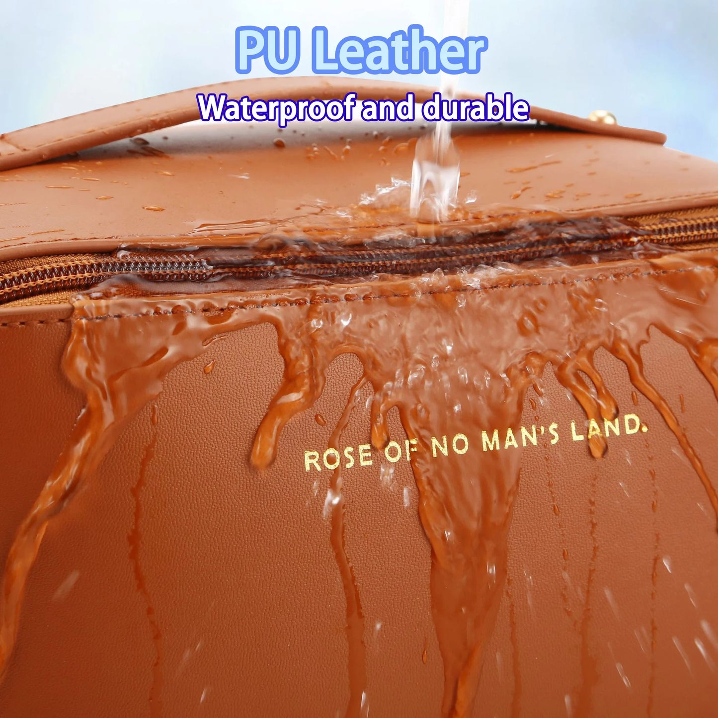 Wholesale Luxury PU Leather Pouch with Custom Logo Custom Makeup Tools Cosmetic Bags