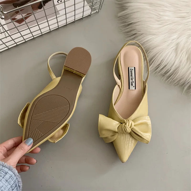 European Sandalias De Mujer De Verano Silk/PU Female Slippers Cute Fashion Summer Sandals Official Flat Women Shoes 2025