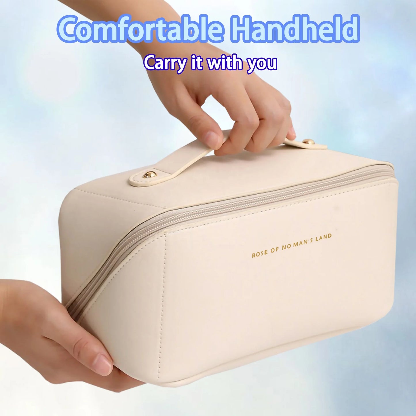 Wholesale Luxury PU Leather Pouch with Custom Logo Custom Makeup Tools Cosmetic Bags