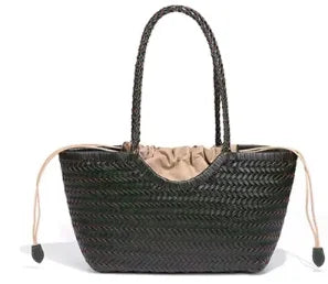2026 Luxury Braided Leather Shoulder Bags  Real Cow Leather Weave Tote Bag Large Capacity Handbag Women Bag for Women