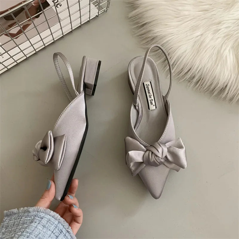 European Sandalias De Mujer De Verano Silk/PU Female Slippers Cute Fashion Summer Sandals Official Flat Women Shoes 2025