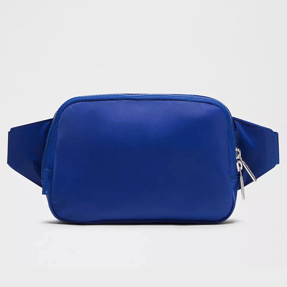 USA Oversea Warehouse 2L Solid Nylon Waist Bag Fanny Pack for Travel Walking Fanny Pack Crossbody Bags Unisex Belt Bag