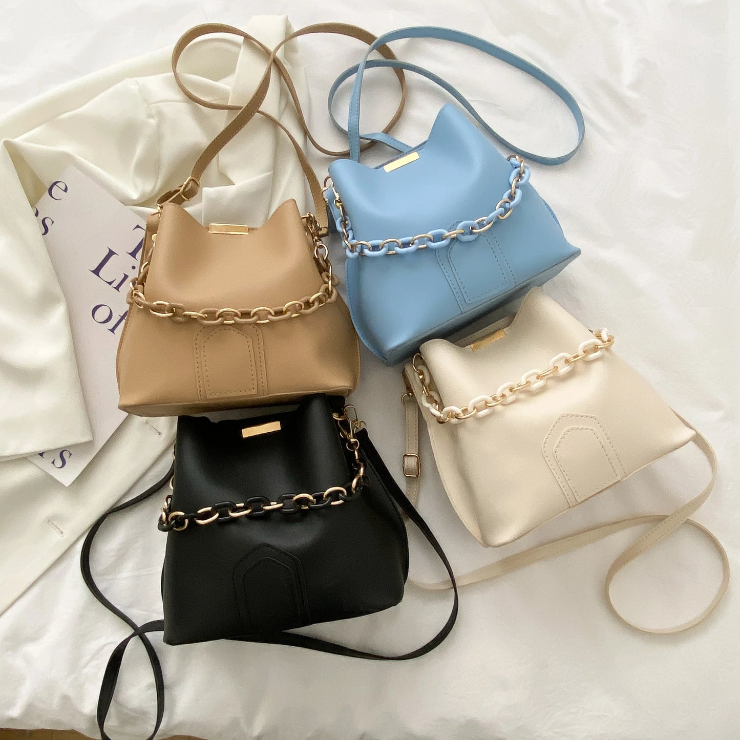 2023 New Fashion Luxury Shoulder Bag Pu Leather Chain Women'S Handbag Ladies Messenger Bags