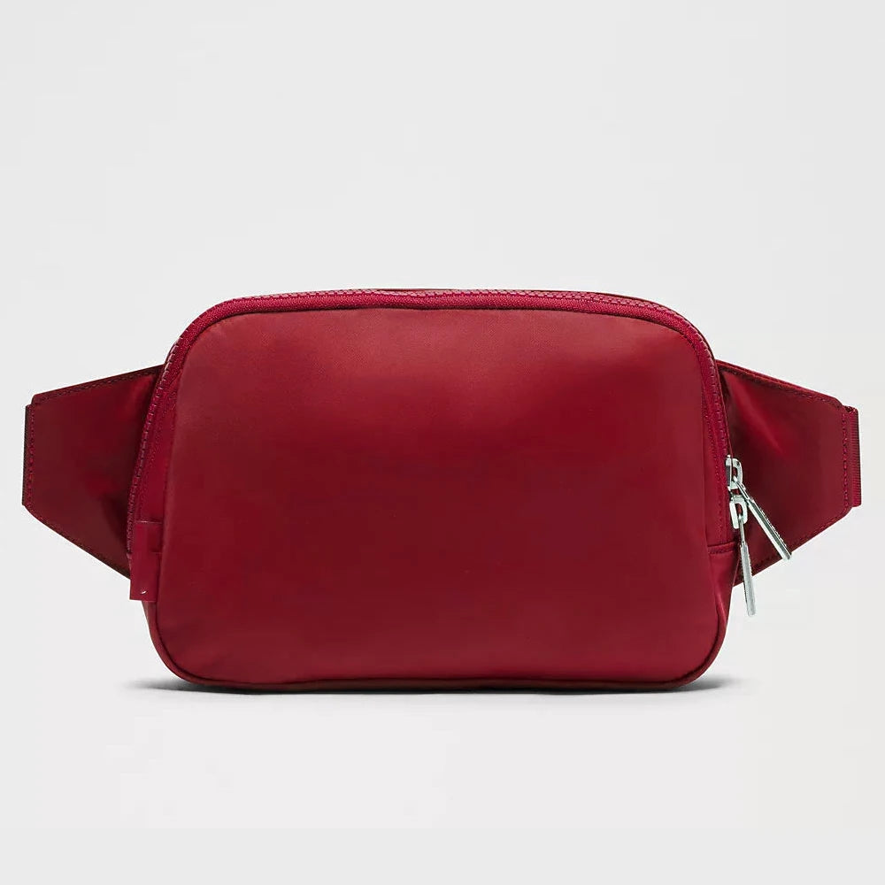 USA Oversea Warehouse 2L Solid Nylon Waist Bag Fanny Pack for Travel Walking Fanny Pack Crossbody Bags Unisex Belt Bag