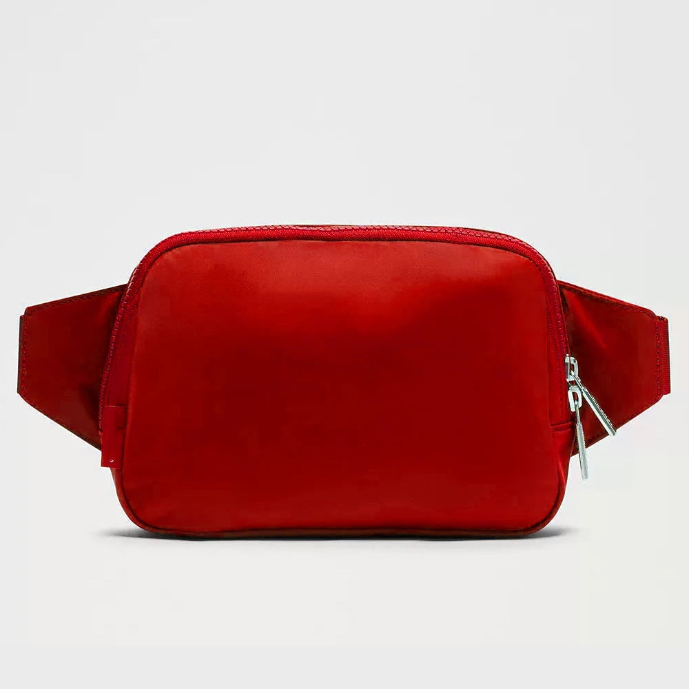 USA Oversea Warehouse 2L Solid Nylon Waist Bag Fanny Pack for Travel Walking Fanny Pack Crossbody Bags Unisex Belt Bag
