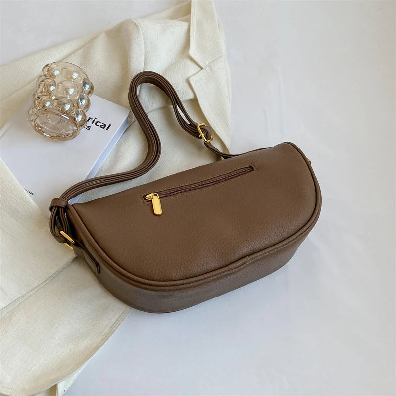 Solid Shoulder Bags for Women 2023 Trend New in Leather Designer Travel Large Capacity Crossbody Handbags Hobos