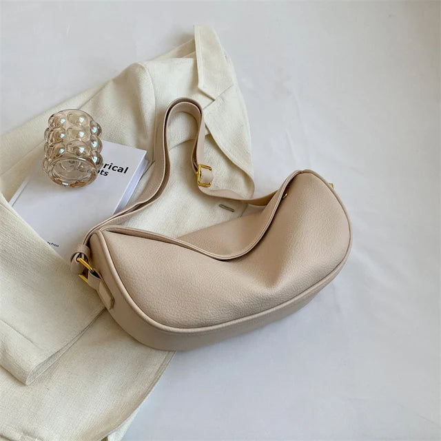 Solid Shoulder Bags for Women 2023 Trend New in Leather Designer Travel Large Capacity Crossbody Handbags Hobos