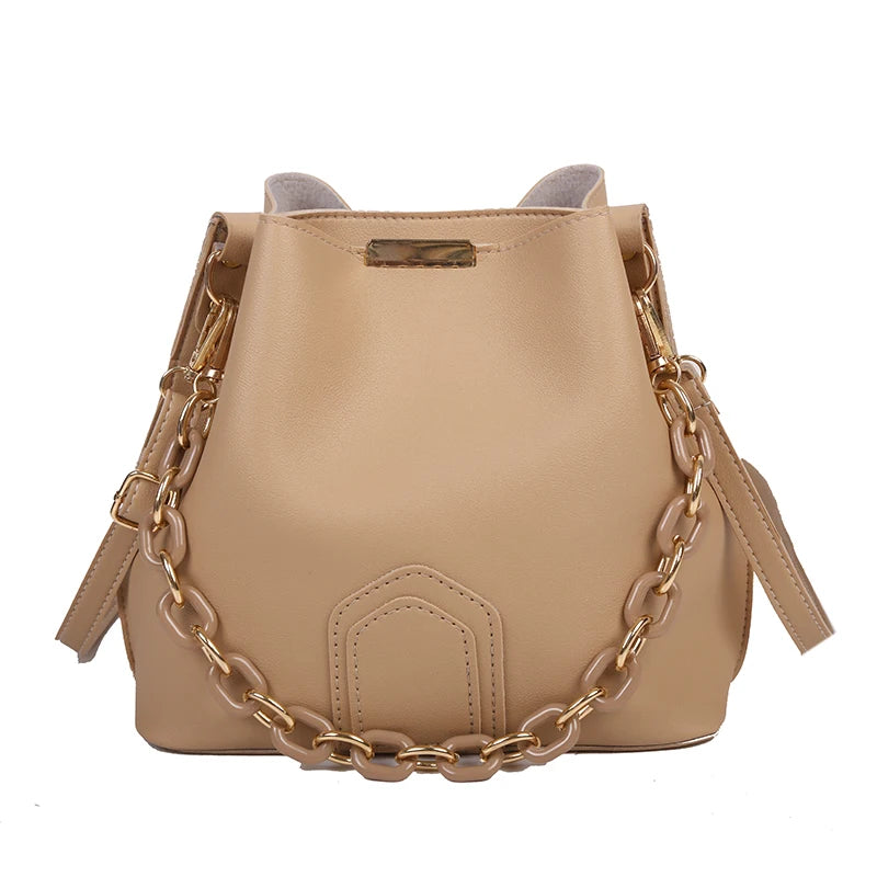 2023 New Fashion Luxury Shoulder Bag Pu Leather Chain Women'S Handbag Ladies Messenger Bags