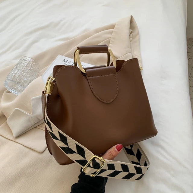 2023 Spring Luxury Women's PU Leather Small Crossbody Bags with Short Handle Shoulder Purses and Handbag Casual Fashion Classic