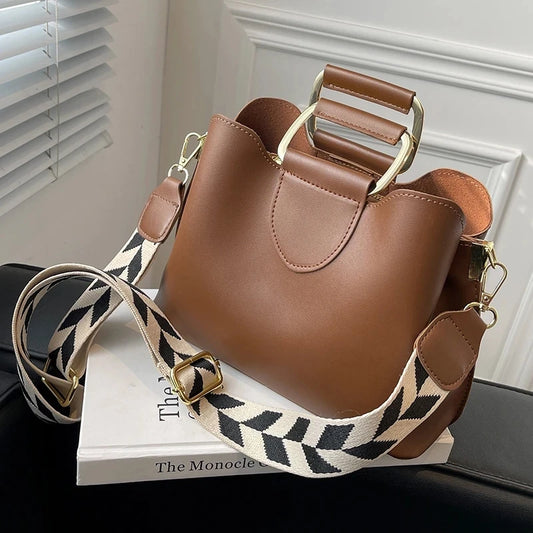 2023 Spring Luxury Women's PU Leather Small Crossbody Bags with Short Handle Shoulder Purses and Handbag Casual Fashion Classic