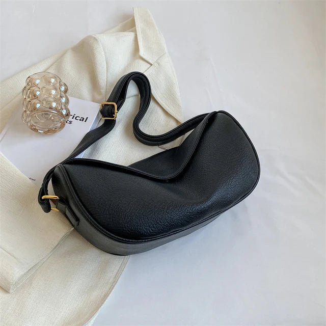 Solid Shoulder Bags for Women 2023 Trend New in Leather Designer Travel Large Capacity Crossbody Handbags Hobos
