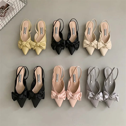 European Sandalias De Mujer De Verano Silk/PU Female Slippers Cute Fashion Summer Sandals Official Flat Women Shoes 2025