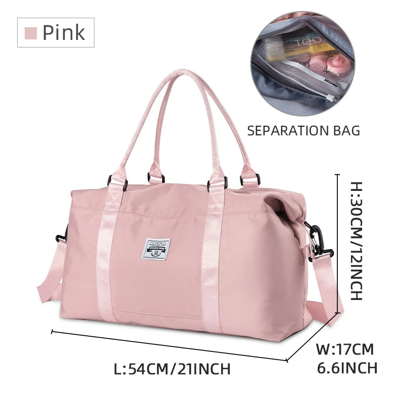 Travel Duffle Bag Weekender Overnight Gym Tote Bag with Dry and Wet Separated Pocket for Women Shoulder Bags Workout Handbag