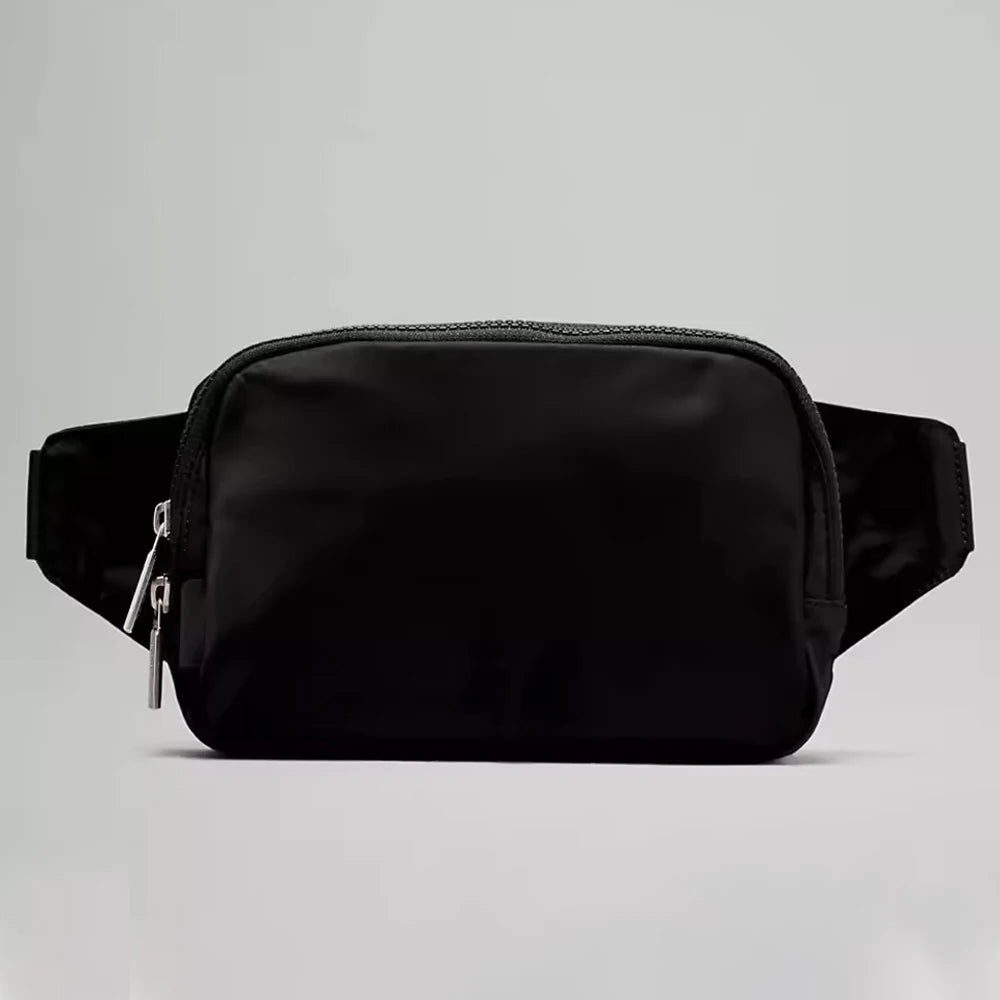 USA Oversea Warehouse 2L Solid Nylon Waist Bag Fanny Pack for Travel Walking Fanny Pack Crossbody Bags Unisex Belt Bag