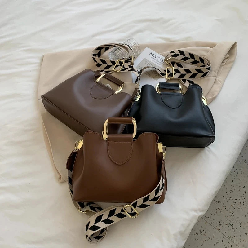 2023 Spring Luxury Women's PU Leather Small Crossbody Bags with Short Handle Shoulder Purses and Handbag Casual Fashion Classic