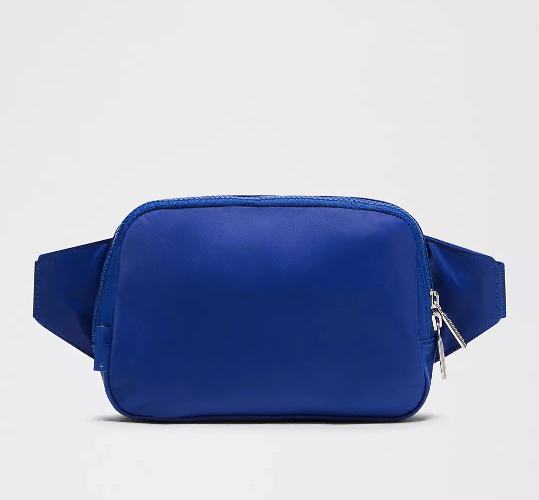 USA Oversea Warehouse 2L Solid Nylon Waist Bag Fanny Pack for Travel Walking Fanny Pack Crossbody Bags Unisex Belt Bag