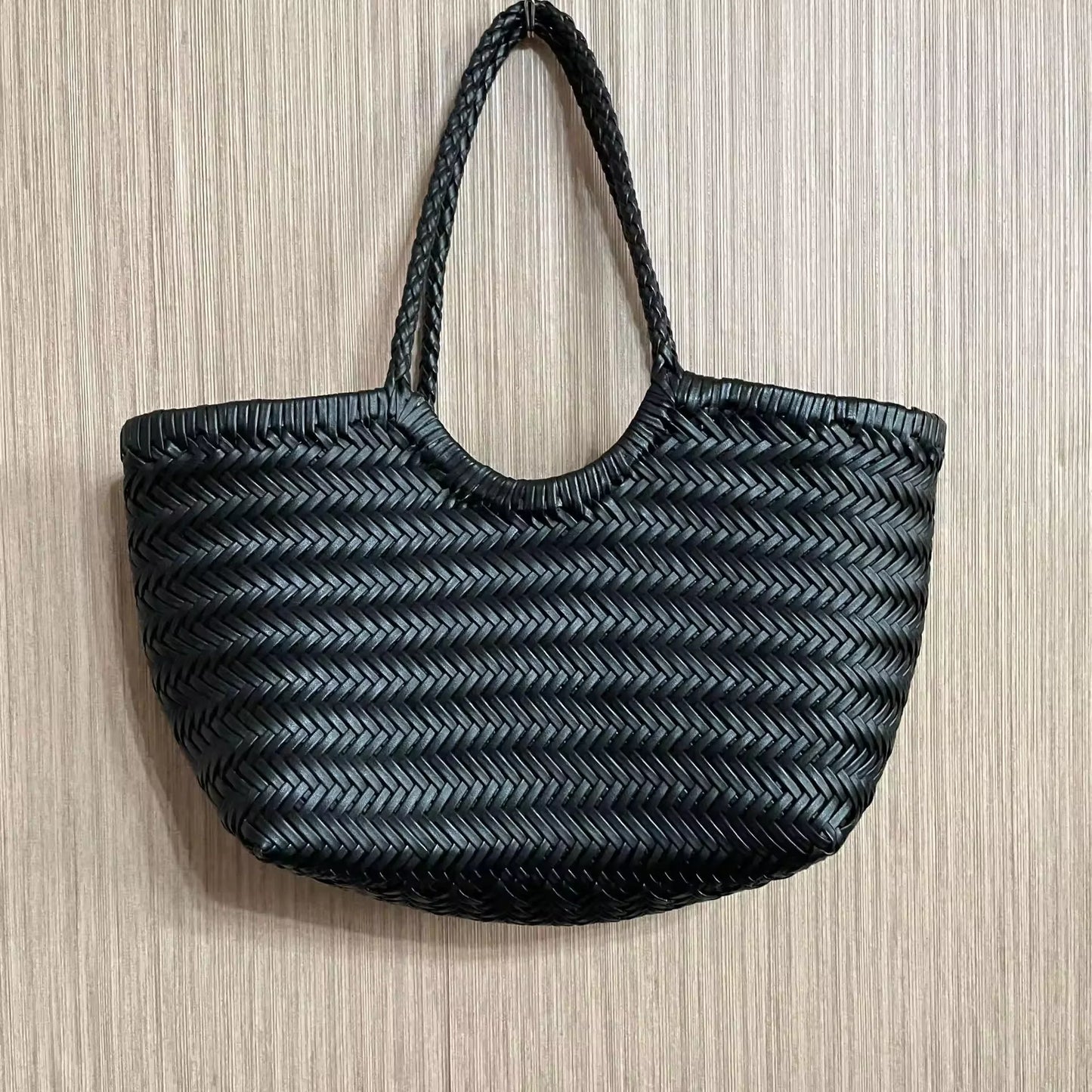 2026 Luxury Braided Leather Shoulder Bags  Real Cow Leather Weave Tote Bag Large Capacity Handbag Women Bag for Women