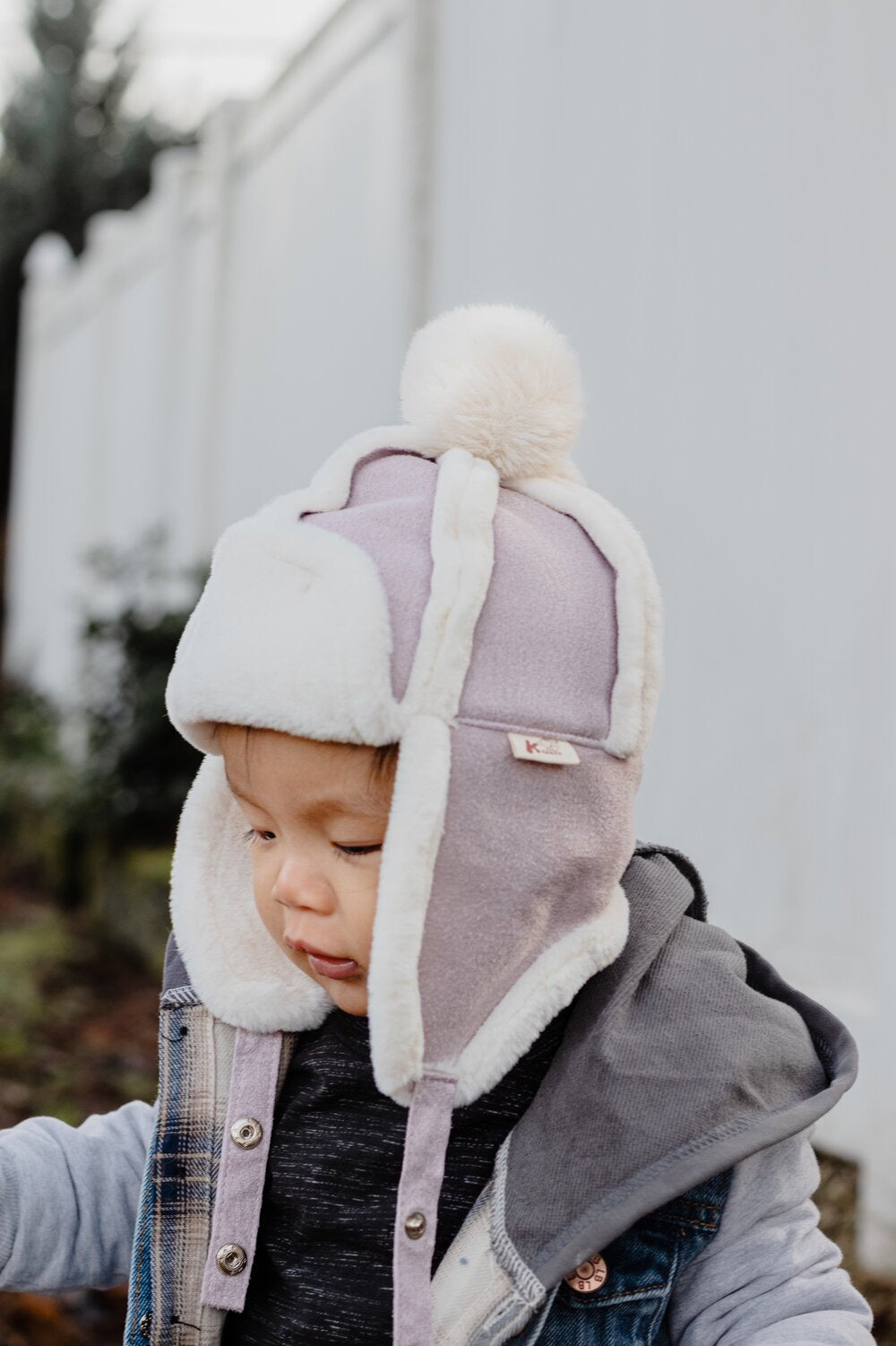 Faux - Fur Winter Hat for Kids- Sherpa Aviator Hat