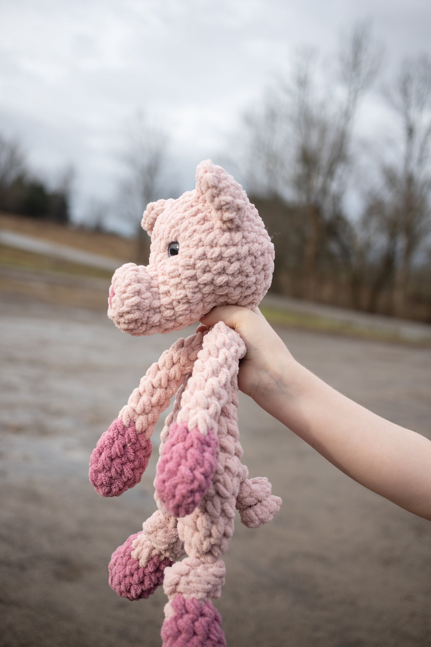 Piggy Lovey, Pig Stuffed Animal, Crochet Piglet Snuggler