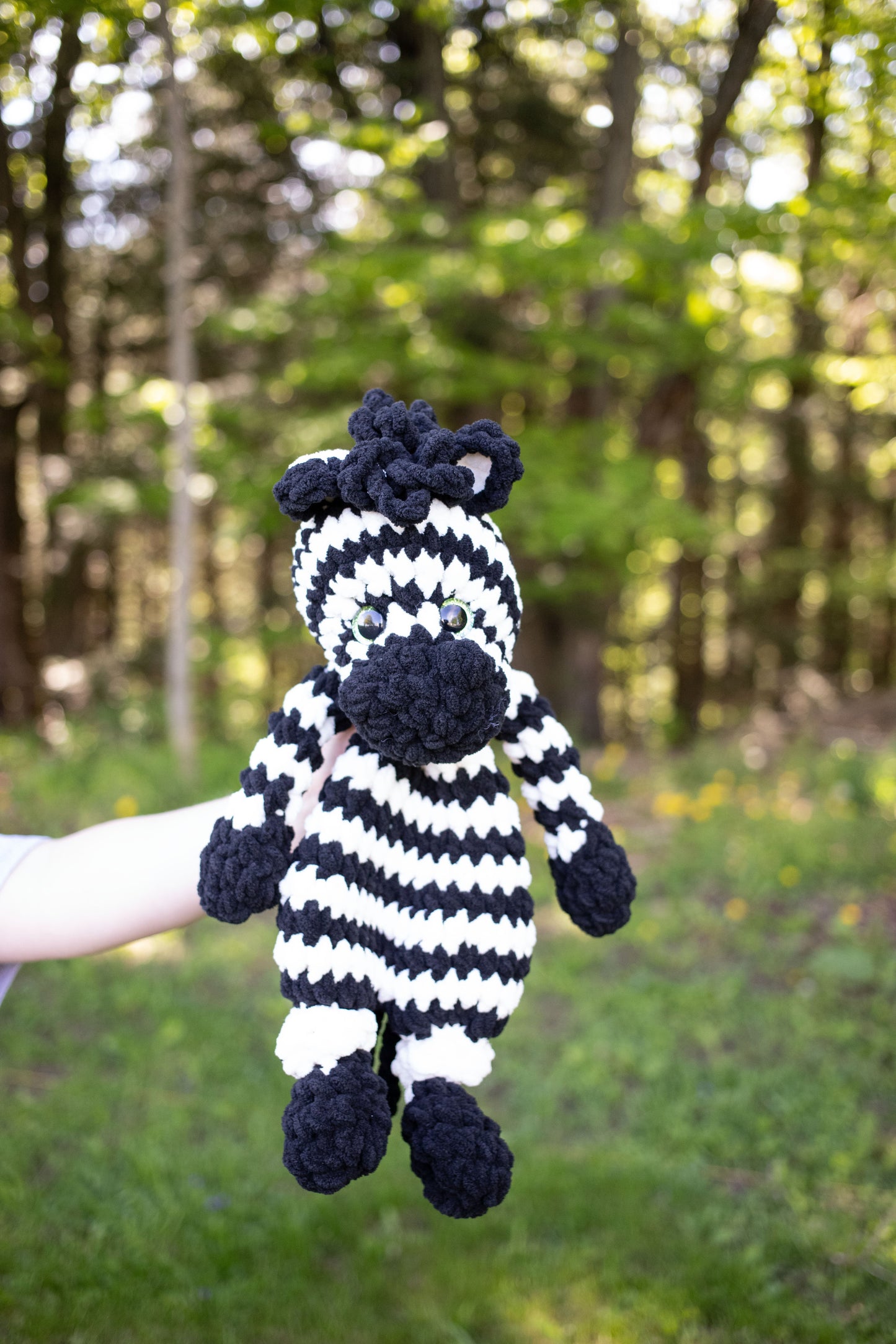 Zebra Lovey, Zebra Stuffed Animal, Crochet Zebra Snuggler