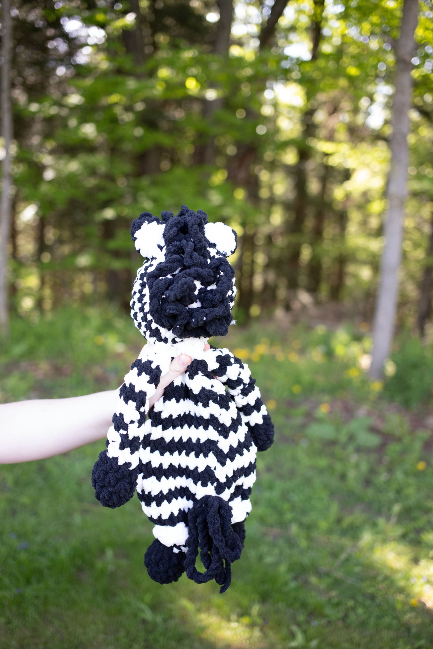 Zebra Lovey, Zebra Stuffed Animal, Crochet Zebra Snuggler