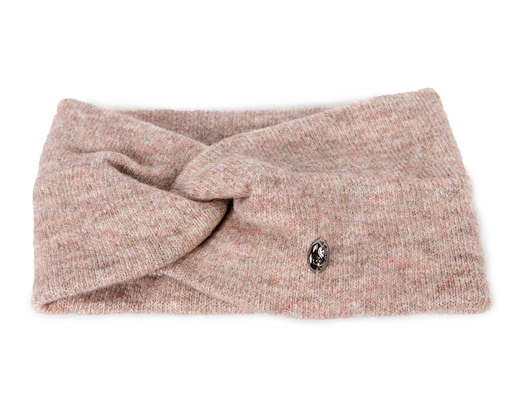 Beige European Made woolen headband