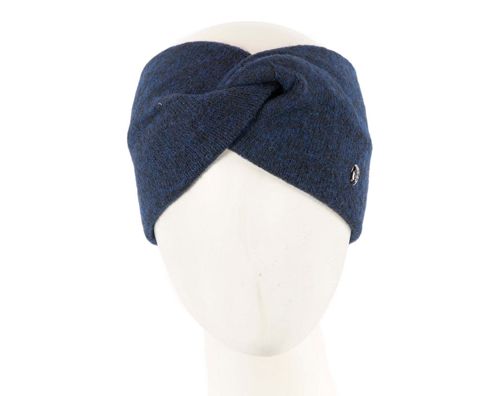 Navy European Made woolen headband