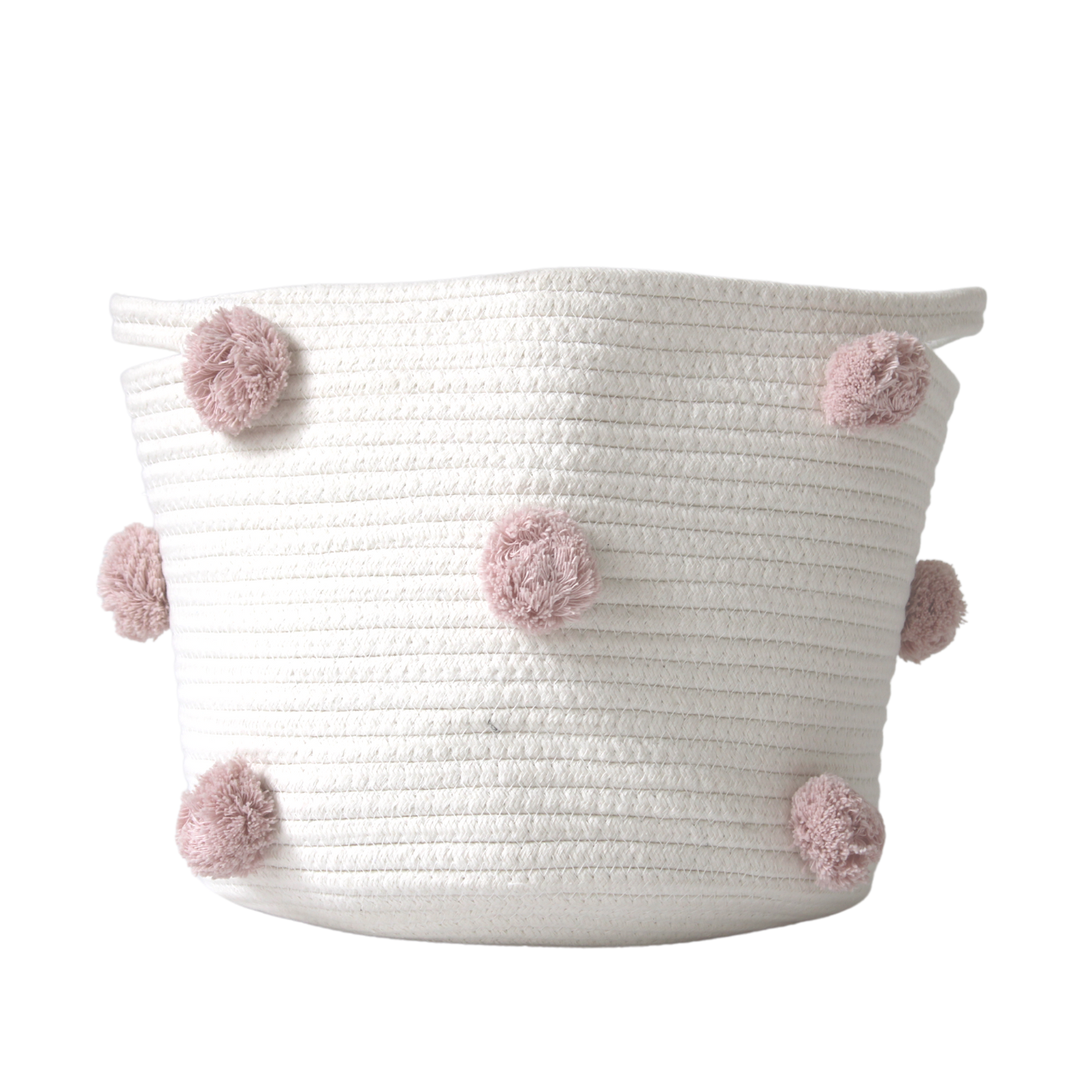 Rose Pink Pom Basket - Medium