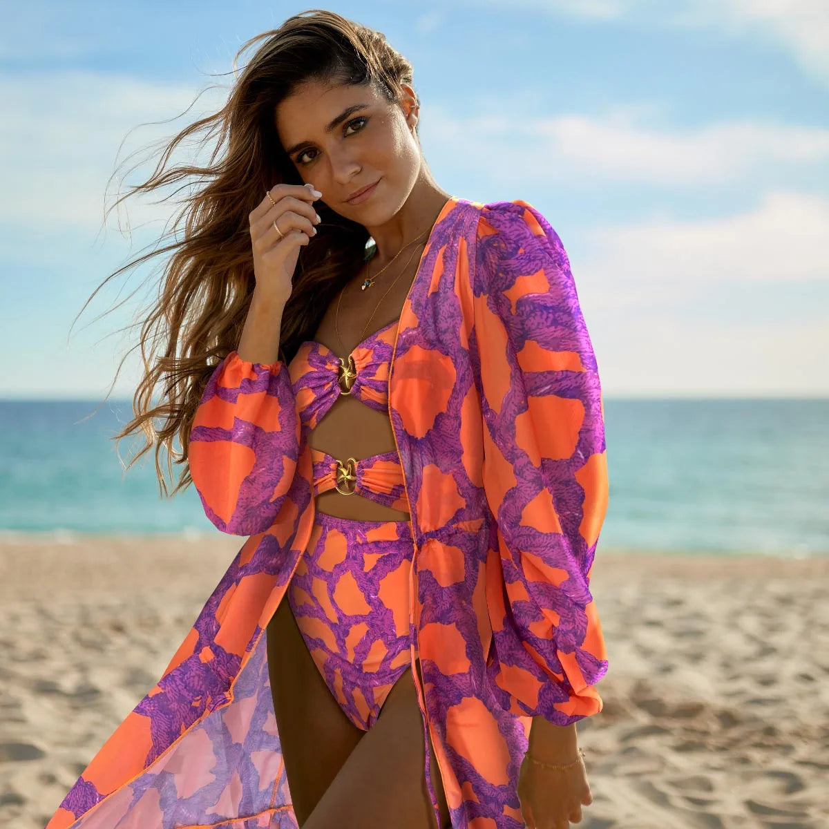 Puffer puff two piece swimsuit