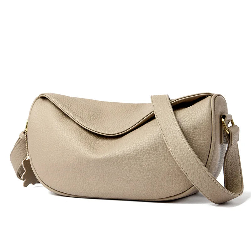 100% Genuine Leather Women Shoulder Bag Luxury Brand ladies Handbag Designers Half Moon Cowhide Female Messenger Bags bolsas