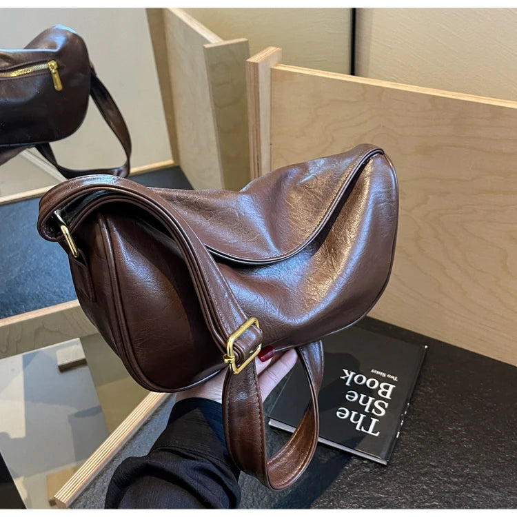 Trendy Ladies' Shoulder Bag 2025 New Autumn Small Design Dumpling Shape Crossbody Bag Commuter Versatile Women's Bag