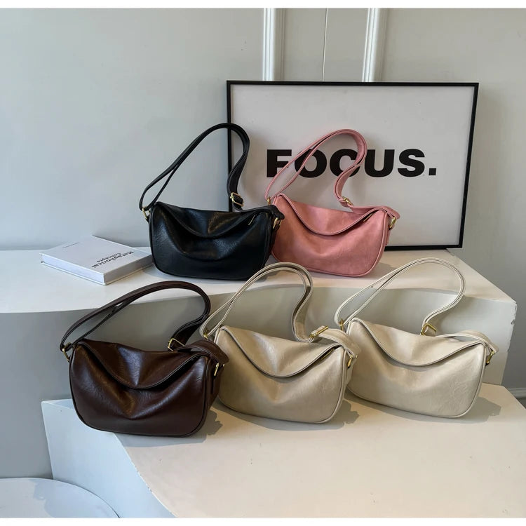 Trendy Ladies' Shoulder Bag 2025 New Autumn Small Design Dumpling Shape Crossbody Bag Commuter Versatile Women's Bag