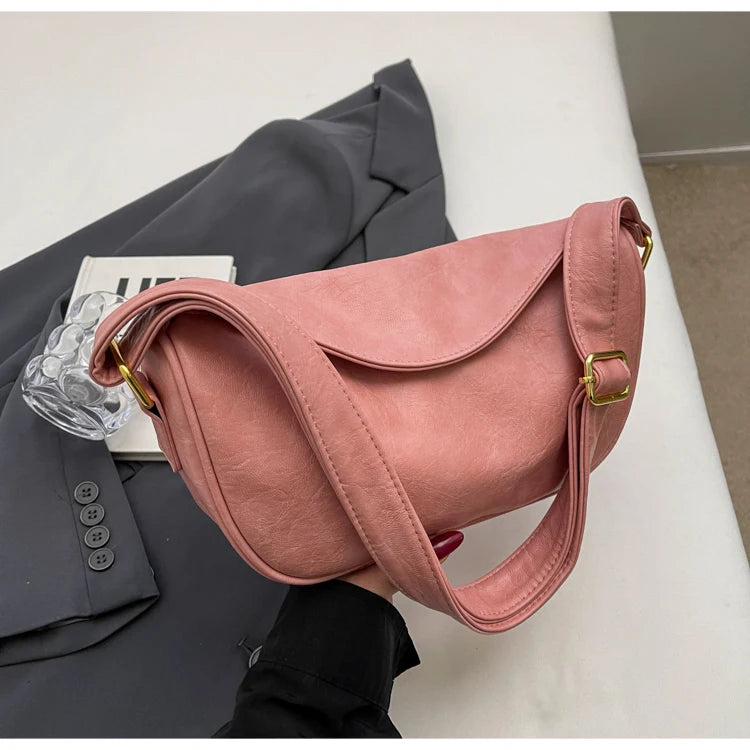 Trendy Ladies' Shoulder Bag 2025 New Autumn Small Design Dumpling Shape Crossbody Bag Commuter Versatile Women's Bag