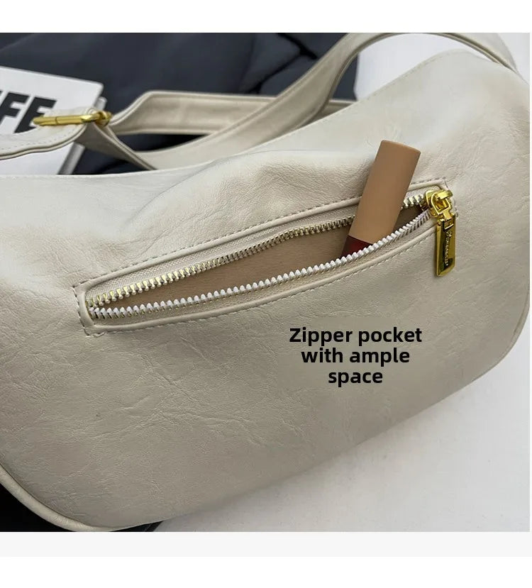 Trendy Ladies' Shoulder Bag 2025 New Autumn Small Design Dumpling Shape Crossbody Bag Commuter Versatile Women's Bag