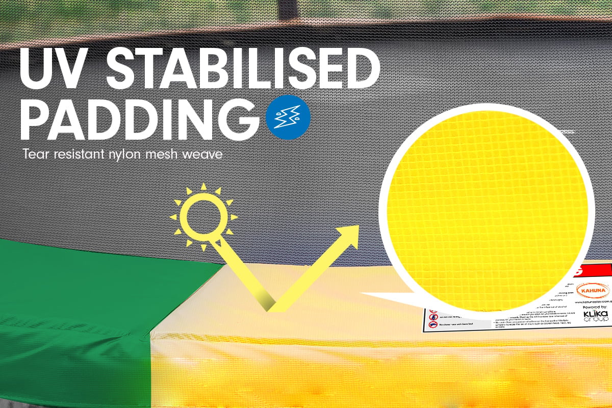 NNEDSZ 10ft Outdoor Trampoline Kids Children With Safety Enclosure Pad Mat Ladder - Rainbow