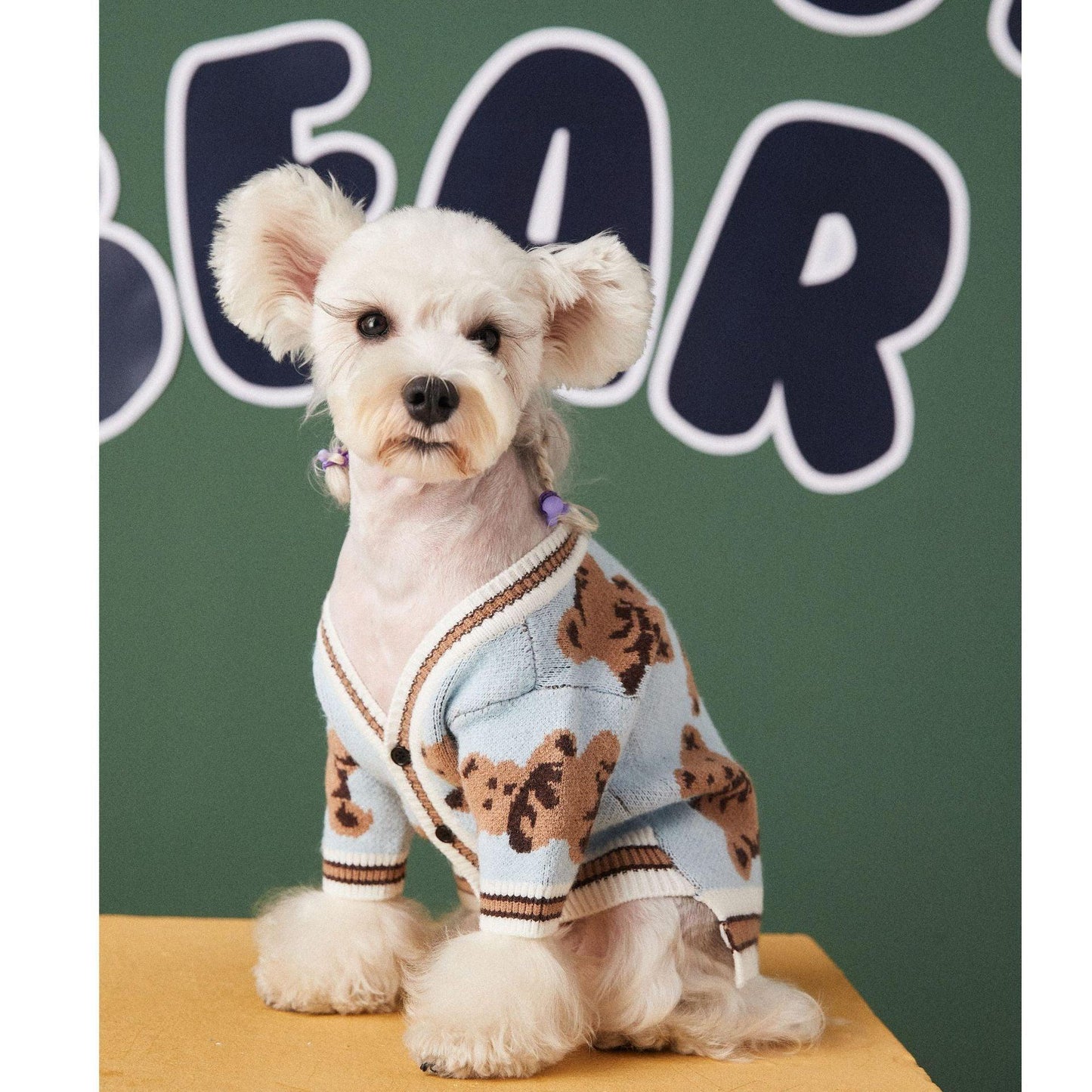 Preppy Paws V-Neck Striped Sweater - Cozy Winter Apparel For Dogs And Cats