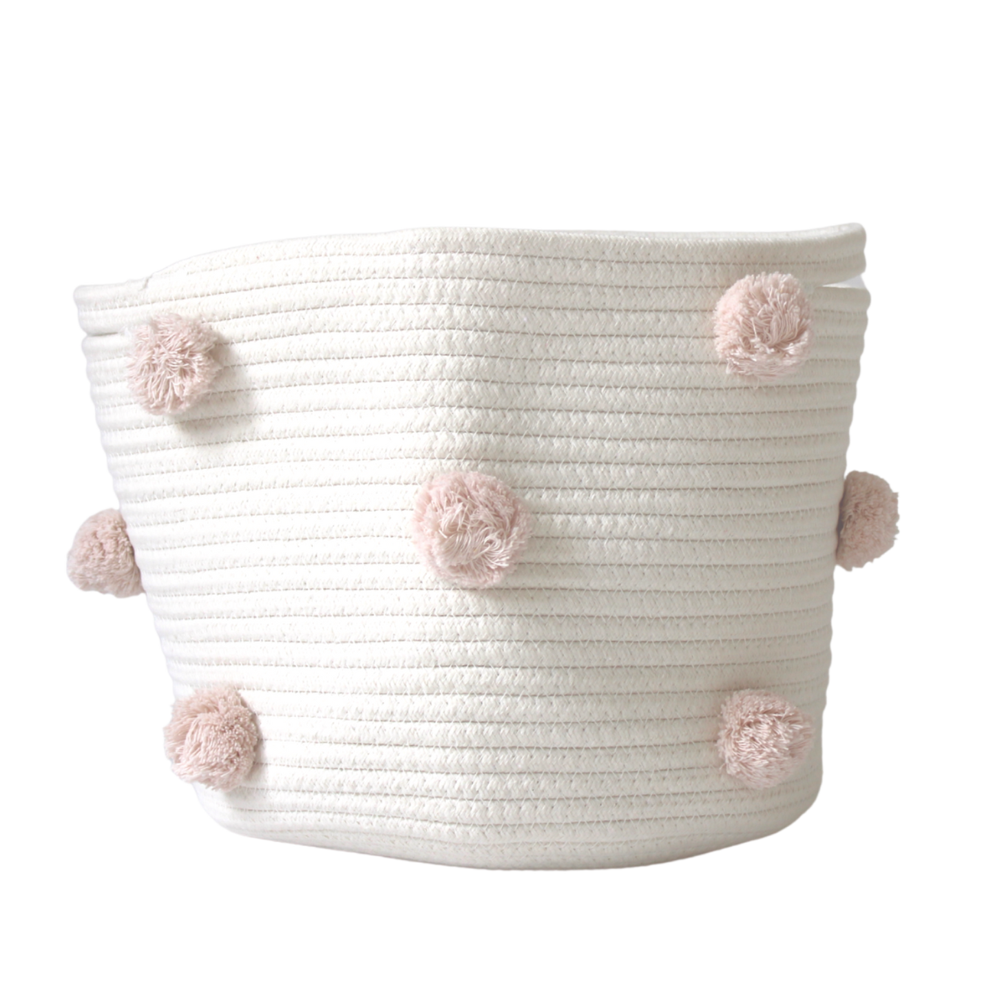Blush Pom Basket - Medium